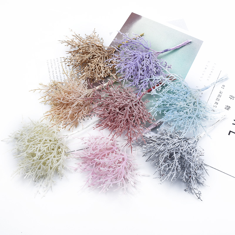 Sphagnum Moss Dry - 10 stks Veelkleurige Kerstboom Decoratieve Bloemen